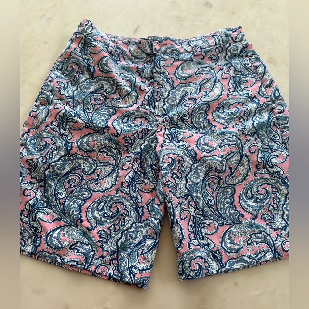 COPY - Liquid Flow Pink Paisley Shorts Size 14